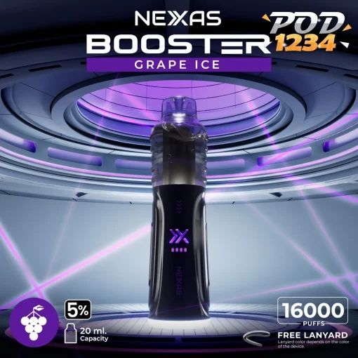 Nexas Booster 16000 Puffs ราคาส่ง GRAPE ICE 5%