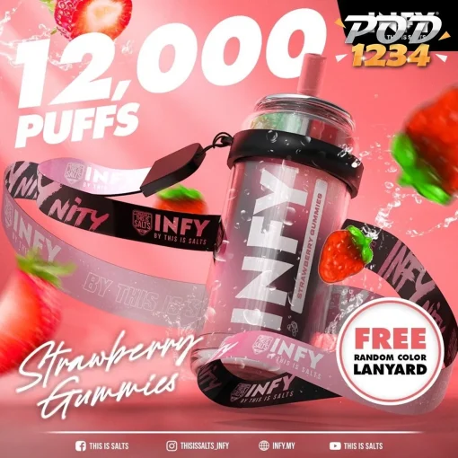 Infy 12000Puffs ราคาส่ง Strawberry Gummies