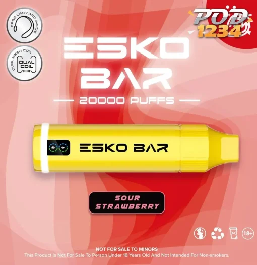 Esko Bar 20000คำ Sour Strawberry ราคาส่ง