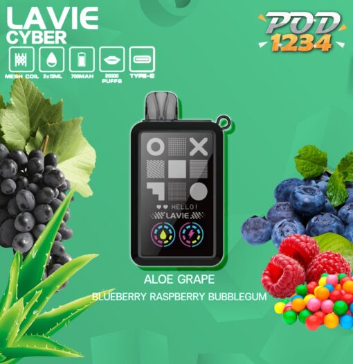 Lavie Cyber 20k 20000คำ Aloe Grape Blueberry Raspberry Bubblegum