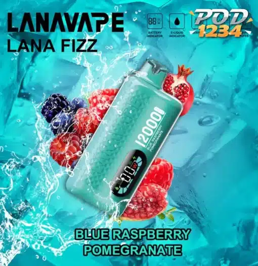 Lanavape Lana Fizz 12K Blue Raspberry Pomegranate